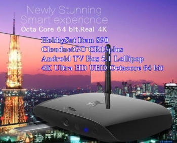 Frontview of CloudnetGO CR13plus Android TV Box 5.1